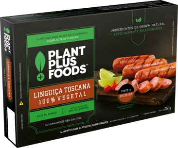Linguiça toscana da PlantPlus Foods 