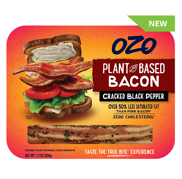 Bacon plant-based da OZO Plant-Based Protein 